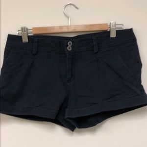 Forever 21 Navy Blue Pleat Shorts